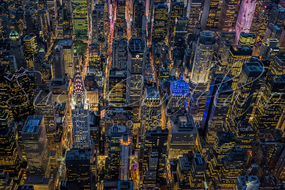Aerial View Midtown Manhattan NYC