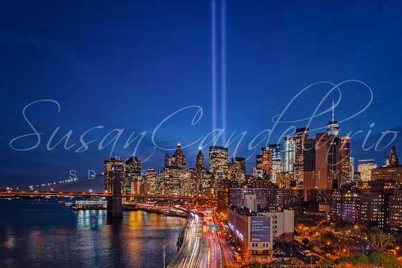 911 Tribute In Light In NYC
