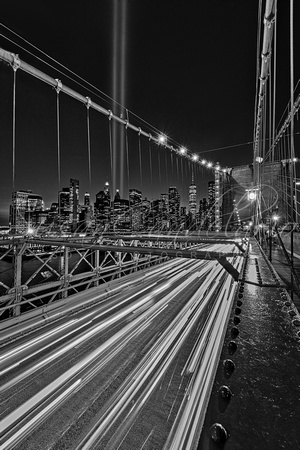 Brooklyn Bridge 911 NYC BW