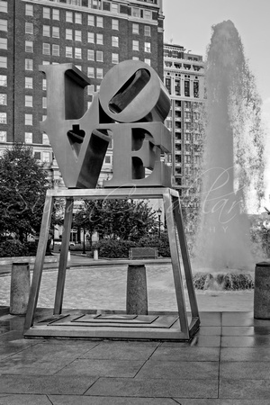 JFK Plaza Love Park BW