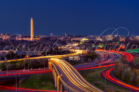 Washington DC Skyline Freeway Landmarks