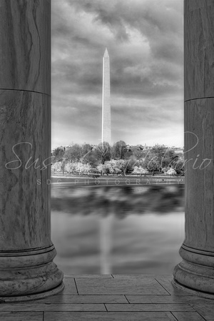 Washington Monument Framed BW