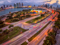 The Miami Skyline Aerial