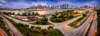 Miami FL Skyline Pano