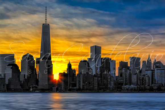 New York City Skyline At Dawn