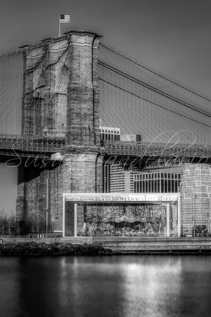 Jane's Carousel Brooklyn Bridge BW