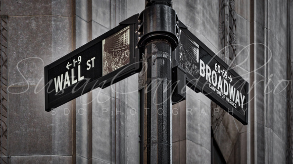 NYC Wall Street And Broadway Sign