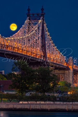 Queensboro 59 Street Bridge Full Moon