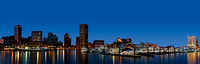 Baltimore Harbor Skyline Twilight Panorama