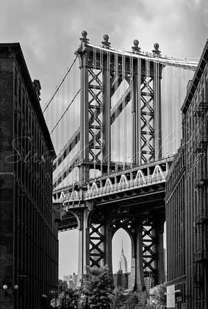 Manhattan Bridge Frames The Empire State Building