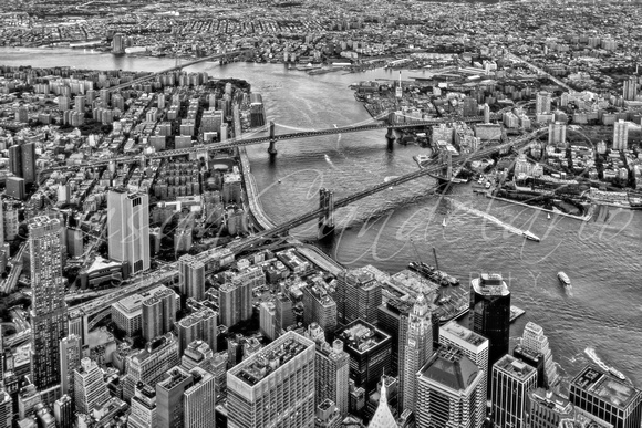 New York City Aerial Bridges BW