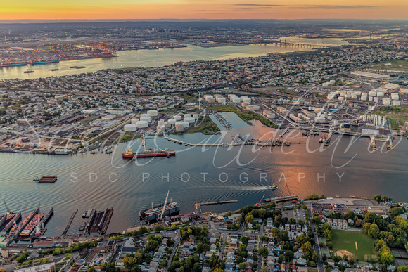 Aerial View Port Of NY And NJ
