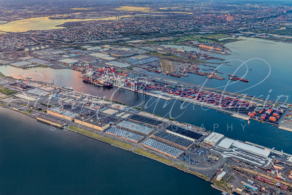 Aerial View Bayonne Container Terminal