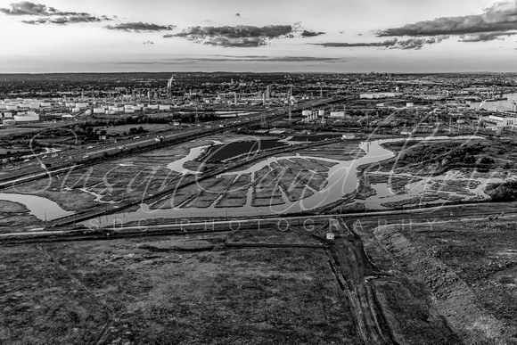 Aerial View New Jersey Turnpike BW