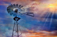 Windmill At Sunset