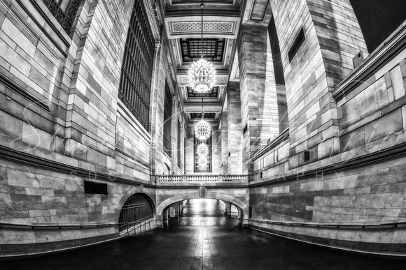 Grand Central Terminal Station Chandeliers H BW