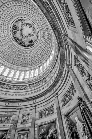 Unites States Capitol Rotunda BW