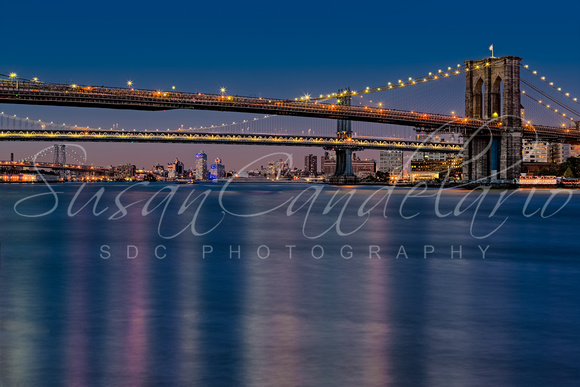 Brooklyn Manhattan and Williamsburg Bridges NYC