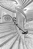 Jefferson Market Spiral Stairs NYPL BW