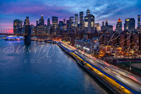 Brooklyn Bridge and Lower Manhattan Skyline