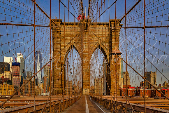 Brooklyn Bridge View To WTC NYC