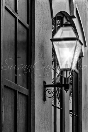 Gas Lamp Charleston SC BW