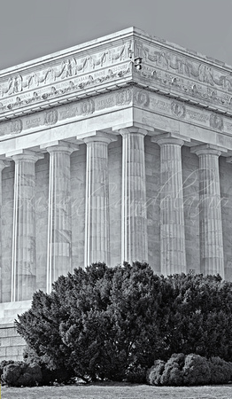 Lincoln Memorial Pillars BW