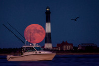 Fire Island Lighthouse Moon