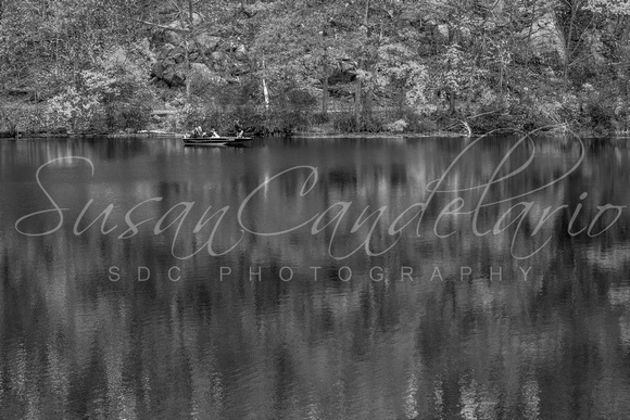 Gone Fishing In The Fall BW