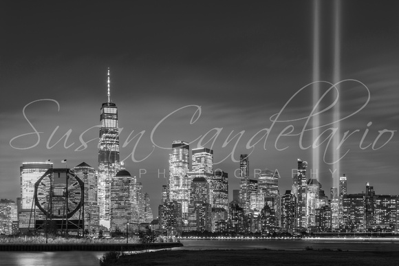 Colgate Clock WTC 911 Lights BW