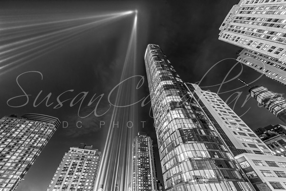 NYC 911 Tribute In Lights BW