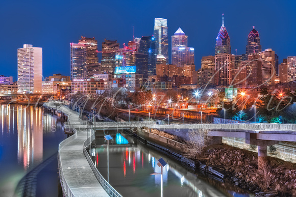 Philadelphia Skyline Blue Hour