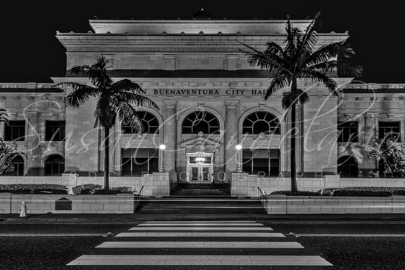 San Buenaventura City Hall CA BW