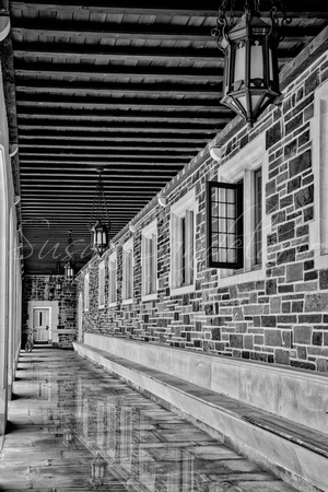 Princeton University Whitman College Hallway BW