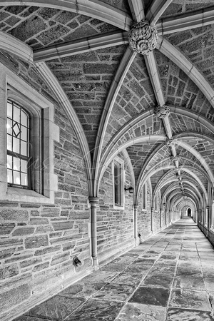 Princeton University Hallway BW