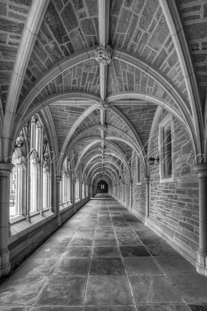 Princeton University Hallway III BW