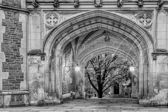 Princeton University Blair Hall Arch BW