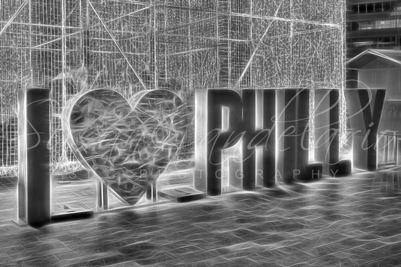 I Love Philly BW