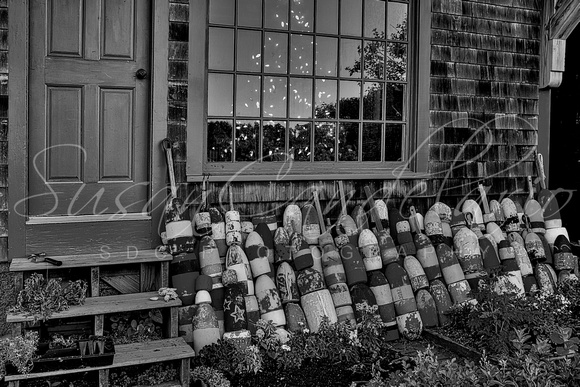 Christmas In Rockport ME BW