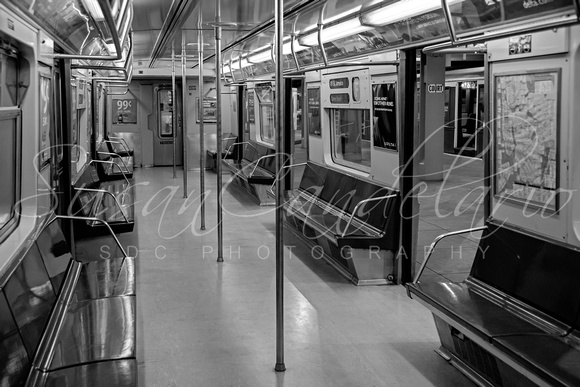 NYC F Subway TrainBW