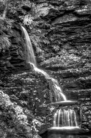 Bushkill Bridal Veil Falls PA BW