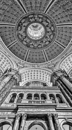 Main Reading Room Library Of Congress BW