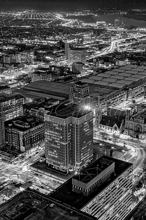 Philly PA From Above BW