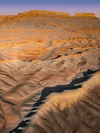Aerial Utah Badlands