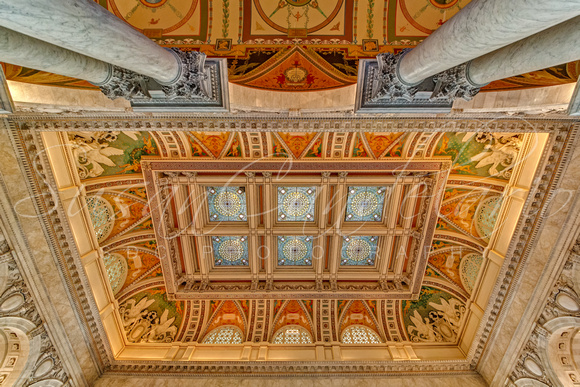 Main Hall Ceiling Library Of Congress