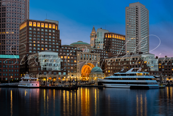 Boston Harbor Skyline and Financial District