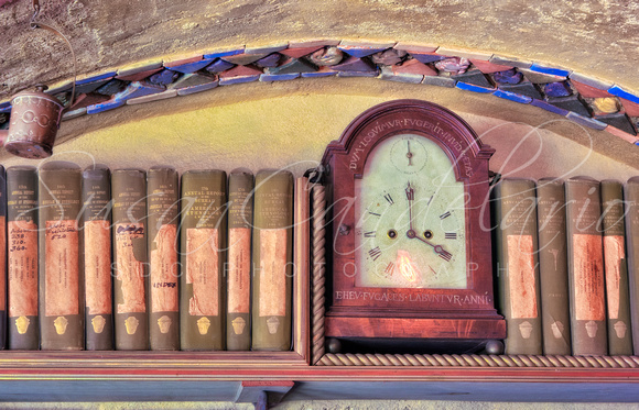 Vintage Clock And Books