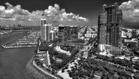 South Pointe Miami FL Aerial BW