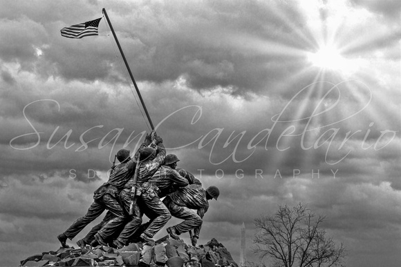 Iwo Jima Memorial VA BW
