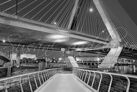 Paul Revere Park And The Zakim Bridge BW